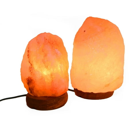 Accentuations by Manhattan Comfort 6" Natural Shaped Himalayan Salt Lamp 1.6, Set of 2 with Dimmer
