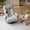 Gray, variant on Reclining Chair, Floor Chair, Adjustable Lounge Chair with 5-Position Backrest, Built-in Spring Seat and 360-Degree Swivel Base, Foldable Design, Beige