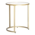thumbnail image 4 of Studio Designs Camber Moderne Rond Tables d'Extrémité, Métal Or/verre, 4 of 8