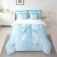 thumbnail image 2 of Castle Fairy Cartoon Bowtie Bedding Comforter Set,Bling Crystal Queen Bedding Sets, 2 of 8