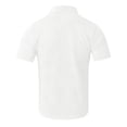 thumbnail image 5 of Men's Slim Fit Short Sleeve Collared Shirt, Casual Solid Color Breathable Golf T-Shirt, Wrinkle-Resistant Button Placket Top for Business & Daily Outdoor Activities, S-3XL, 5 of 7