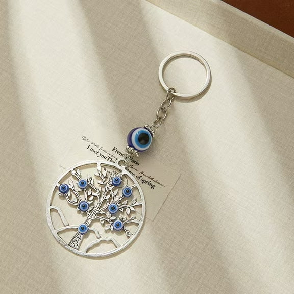 Blue Evil Eye Keychain – Religious Protection Amulet, Stylish Lucky Charm Accessory