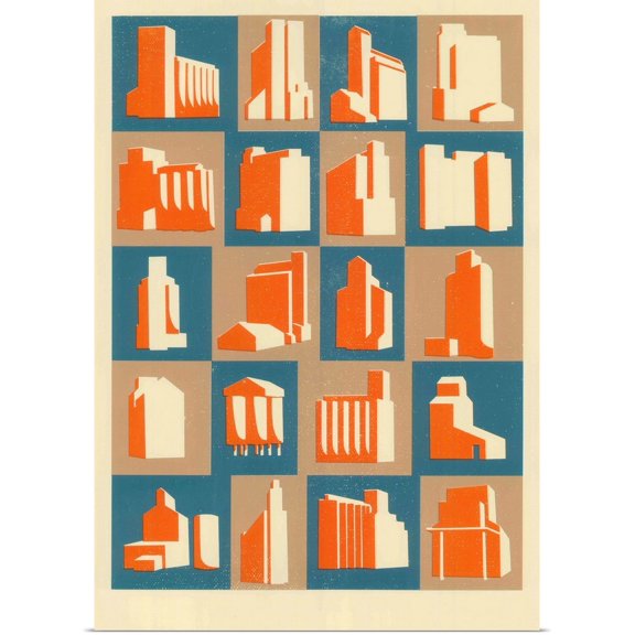 Great BIG Canvas | Rolled Eliza Southwood Poster Print entitled Grain Silos, 2013