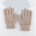 thumbnail image 4 of AWZXDE Mens Gloves Solid Color Winter Thickened Knitted Outdoor Warm Screen Snowman Embroidered, 4 of 5