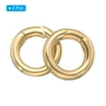 thumbnail image 3 of Uxcell 3/8 Inch Spring O Rings, 2Pcs Brass Trigger Spring Keyring for DIY Craft Purse, 3 of 6