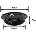 thumbnail image 2 of 10 Pcs Grille Aération Ronde, Grille D'ération Trou Inox Acier Inoxydable Ronde Grille Aération Trou Trous D'ation pour Cuisine et Armoire pour Cuisine Meubles Bouche Aération (Noir), 2 of 5