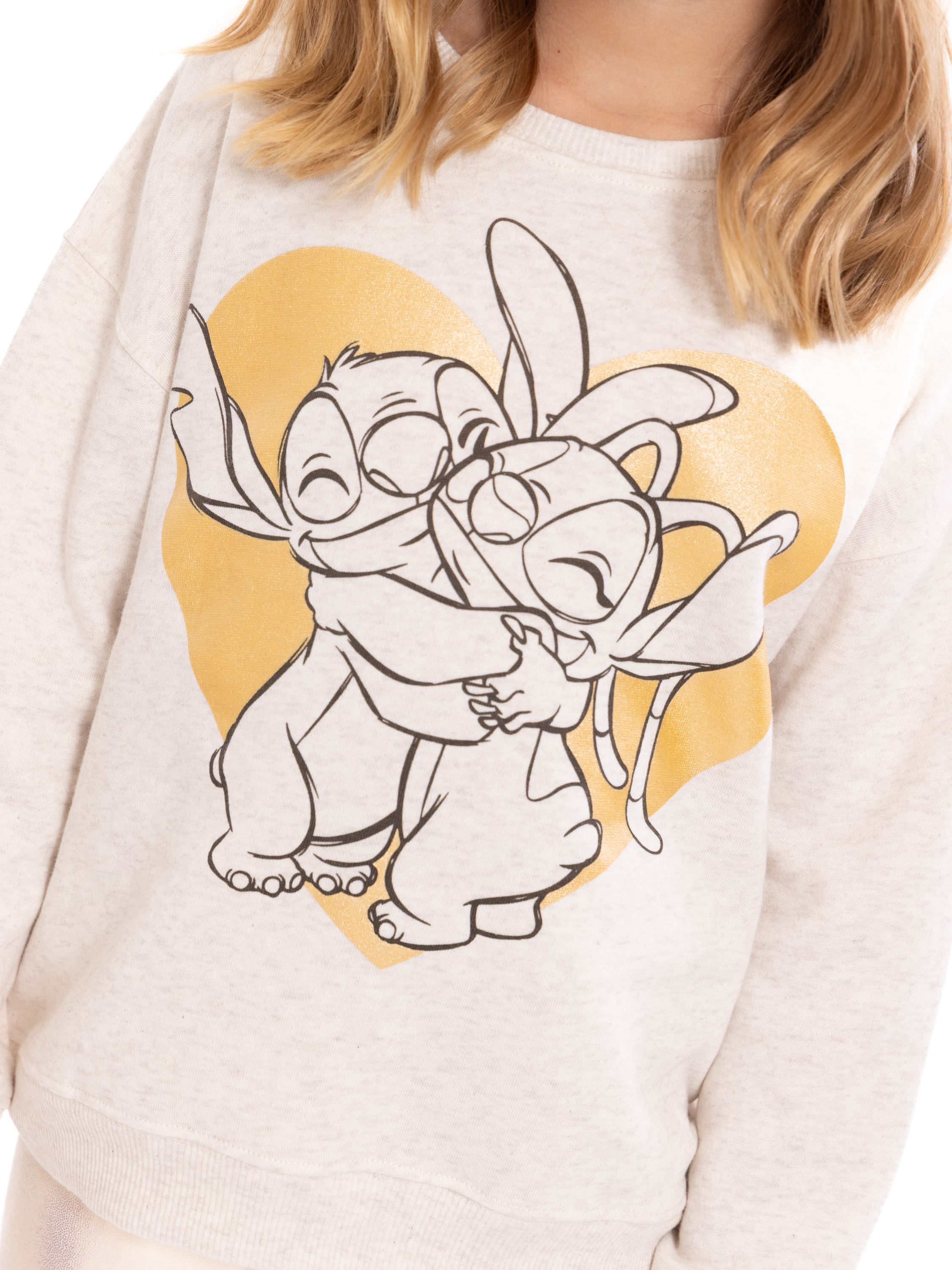 Stitch Girls' Graphic Sweatshirt and Shimmering Leggings Set, 2 Piece, Sizes 4-16