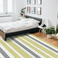 thumbnail image 6 of Area Rug 4'x6' Yellow Gray White Stripe Washable Area Rugs Non Shedding Floor Carpet Rubber Backing Non-Slip Indoor Mats for Living Room Bedroom Kitchen, 6 of 8