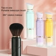 thumbnail image 1 of Pinceau Maquillage Rétractable Sans Perte Rotation 360 Degrés Portable 2-en-1 Fond de Teint Blush Poudre Libre Outil de Beauté, 1 of 8