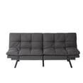 thumbnail image 4 of Memory Foam Futon, Gray Faux Suede, 4 of 6