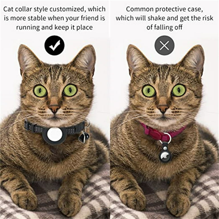 AirTag Integrated Apple Air Cat Collar, Reflective GPS Cat Collar with AirTag and Bell, Lightweight Cat Collars for Cats, Kittens and Puppies - Walmart.com