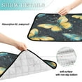 thumbnail image 4 of Qxltty A Pattern Of Yellow Butterflies with Teal Wings Cat litter Pads Pet Set of 3 Diaper Mats Center Anti-leakage Layer Absorbent Soft and Comfortable, 4 of 7