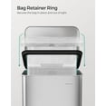 thumbnail image 7 of Kitchen Trash Can, 10.5 Gallon (40 L) Garbage Can, Large Step Trash Bin with Lid, Stainless Steel, Soft Close, 15 Trash Bags Included, Silver, 7 of 7