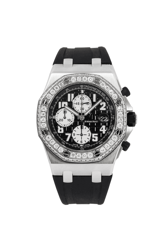 Pre-Owned Audemars Piguet Royal Oak Offshore Chronograph 25940SK 42MM Black Dial With Rubber Bracelet