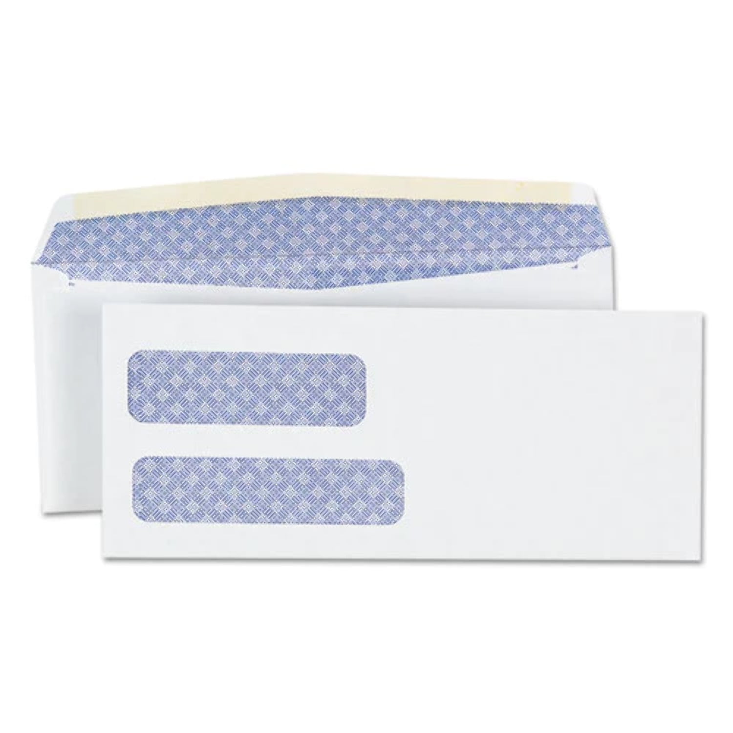 Universal Office Products UNV36103 No.10 Square Flap Gummed Double Window Business Envelope