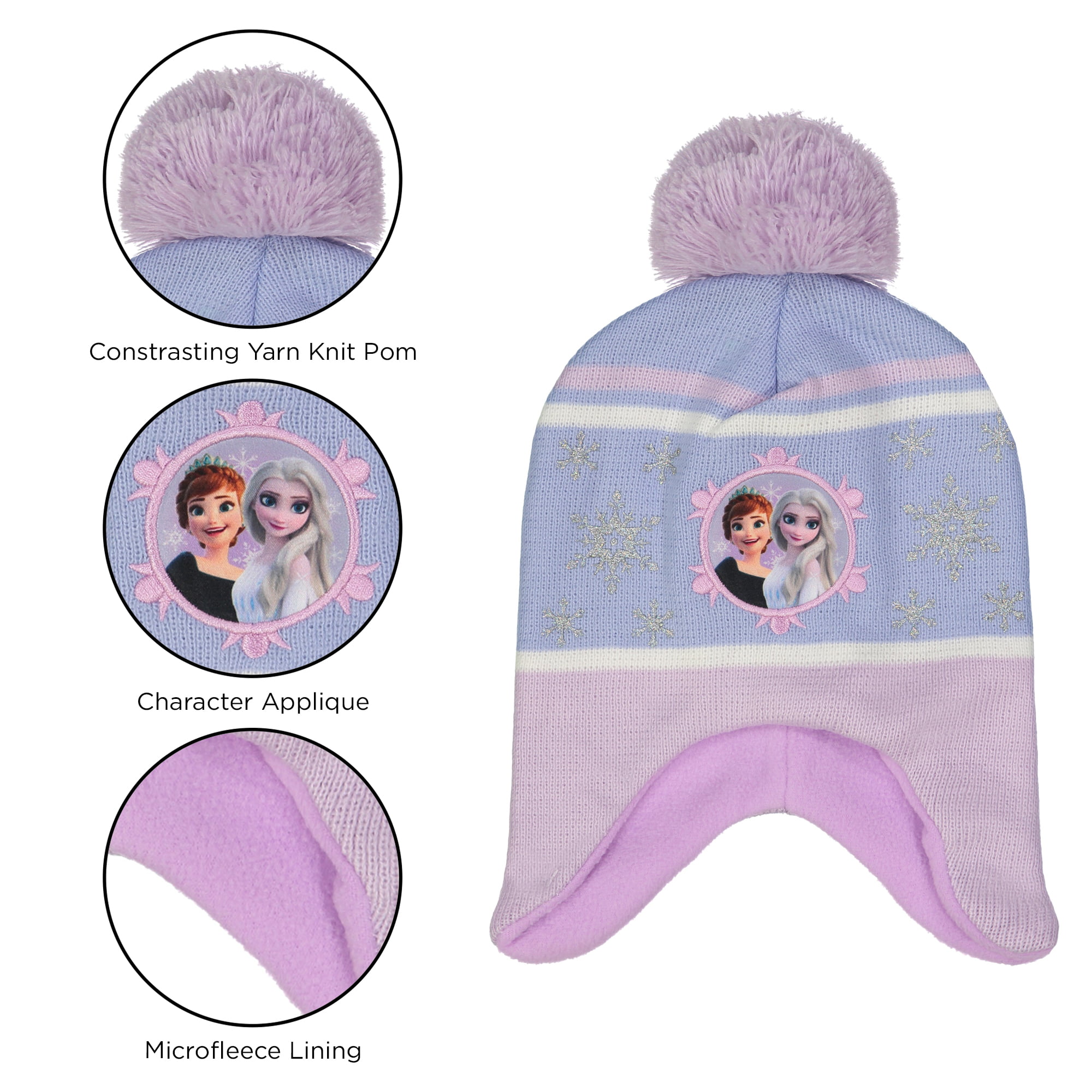 Frozen Elsa Little Girls Toddler Winter Hat & Mitten Set 