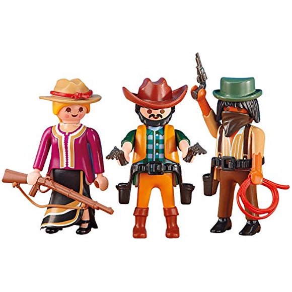 Serie complementaria de PLAYMOBIL 2 vaqueros y una vaquera
