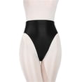 thumbnail image 2 of Bragas de satén brillante y sedoso con aspecto húmedo para mujer, bragas de cintura alta, ropa interior, 2 of 4