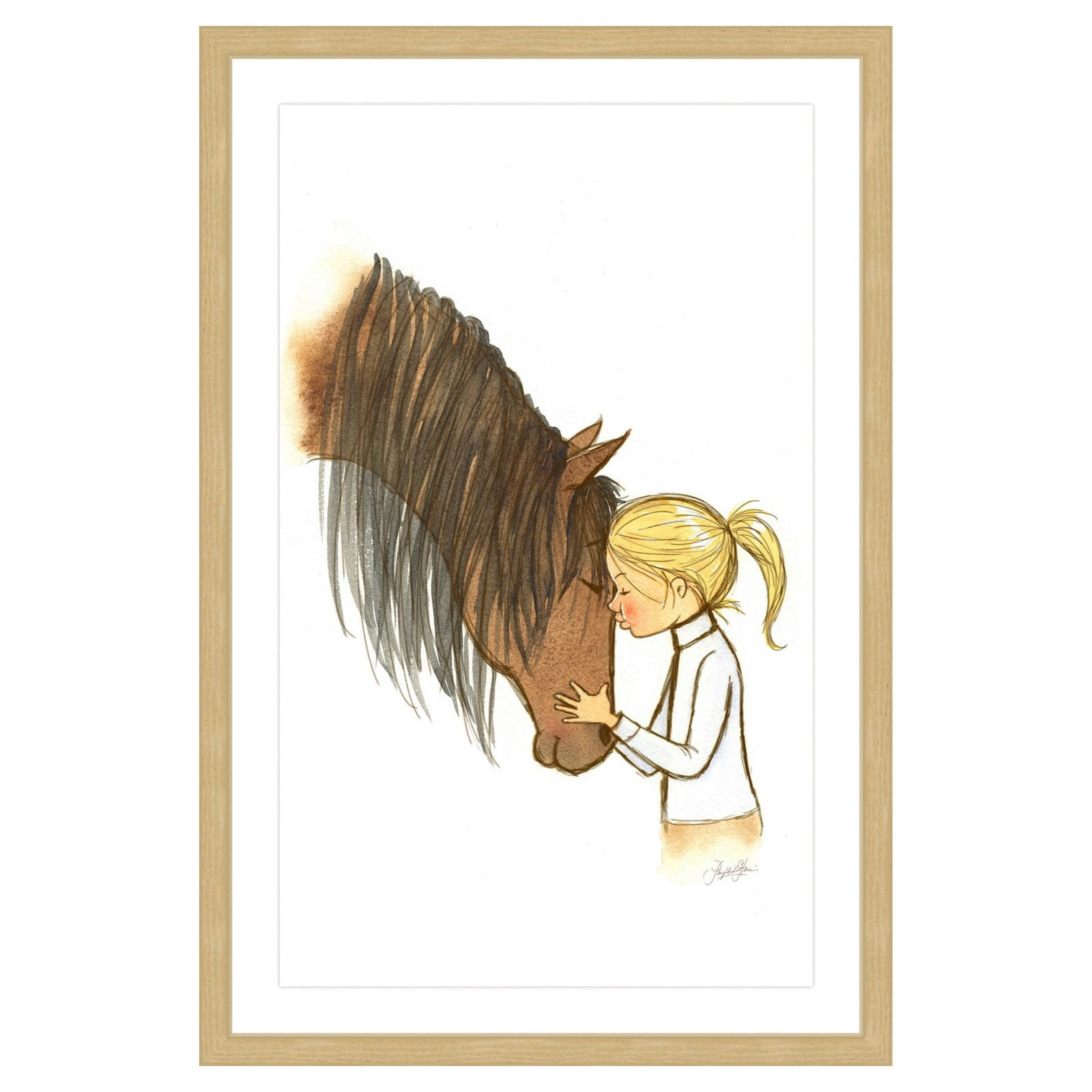 Marmont Hill "Equestrian Girl" By Phyllis Harris Framed Painting Art Print, 12.0" x 1.5"