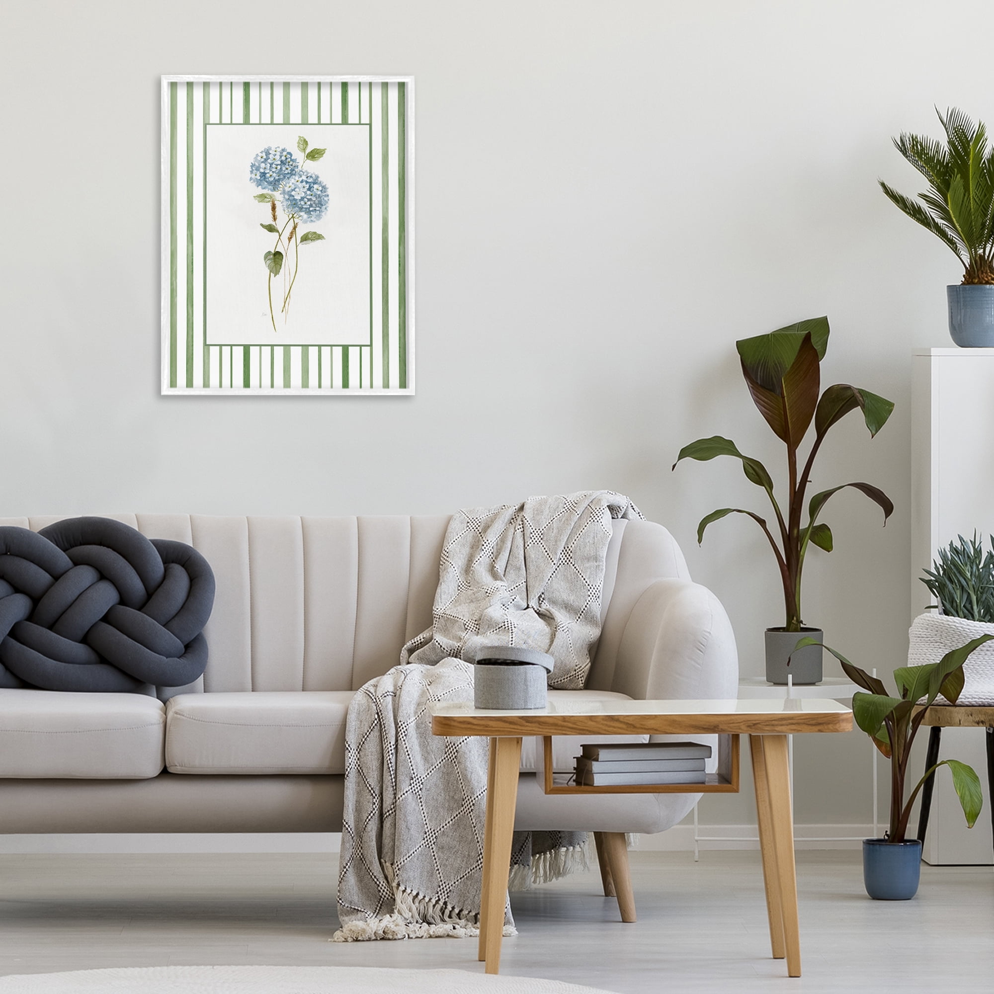 Stupell Industries Delicate Hydrangea & Dried Wheat White Framed Giclee Art, design by Nan