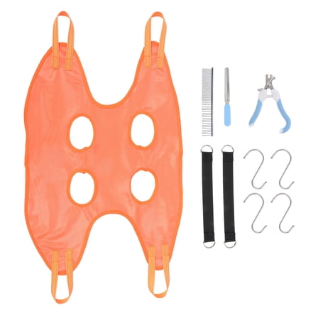 LULULION Dog Nail Grooming Kit 1 Set Stainless Steel Orange Pet Owners Grooming