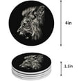 thumbnail image 1 of FMSHPON Lion Set of 6 Round Coaster for Drinks, Absorbent Ceramic Stone Coasters Cup Mat with Cork Base for Home Kitchen Room Coffee Table Bar Decor, 1 of 6