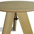 thumbnail image 4 of Grain Wood Furniture Cascais 36" Round Table with Scandi Plank Base, Solid Wood with a Blonde Oak Finish, 4 of 6