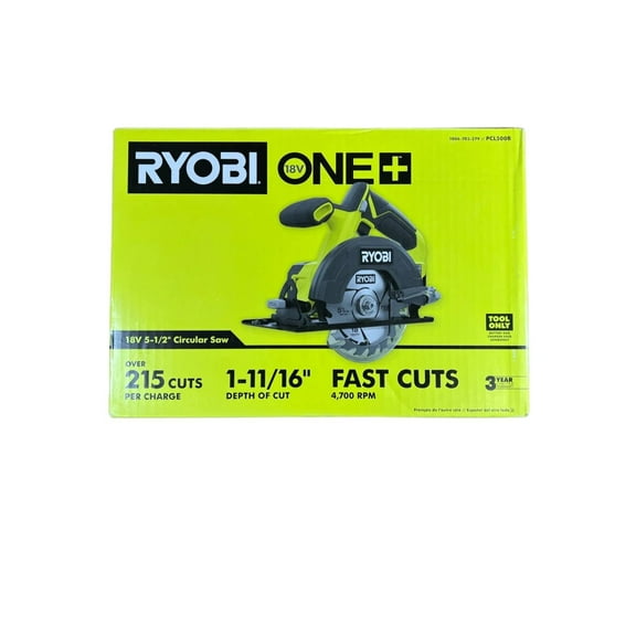 RYOBI PCL500B 18V, 5-1/2 in, Cordless Circular Saw Power Saw, 4700 RPM