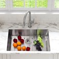 thumbnail image 1 of 33x18 In Undermount Kitchen Sink 16 Gauge 304 Stainless Steel Single Bowl 10 In Deep Flat Bottom with Grid and Drain Kit, 1 of 6