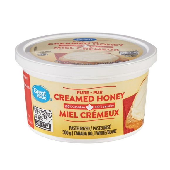 Great Value Pure Creamed Honey, 500 g