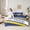 Deep Blue Gold, variant on Erosebridal Los Angeles Bedding Twin Size,Yellow Stripes Comforter Sets with Sheets,Rugby Helmet Bedding Sets Twin Size,Stylish Living Room Decoration Reversible,7pcs