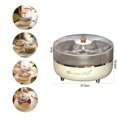 thumbnail image 1 of 5 Grid Snack Tray with Lid Moisture-proof 360 Degrees Rotatable Dining Table Fruit Candy Nut Storage Plate Tray Kitchen Gadget for Bar, 1 of 8