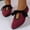 Wine, variant on Hoshose Womens Plus-size Flat Casual Pointed Toe Shoes Lace Up Bow-tied Beanie Shoes Spring&Summer&fFall