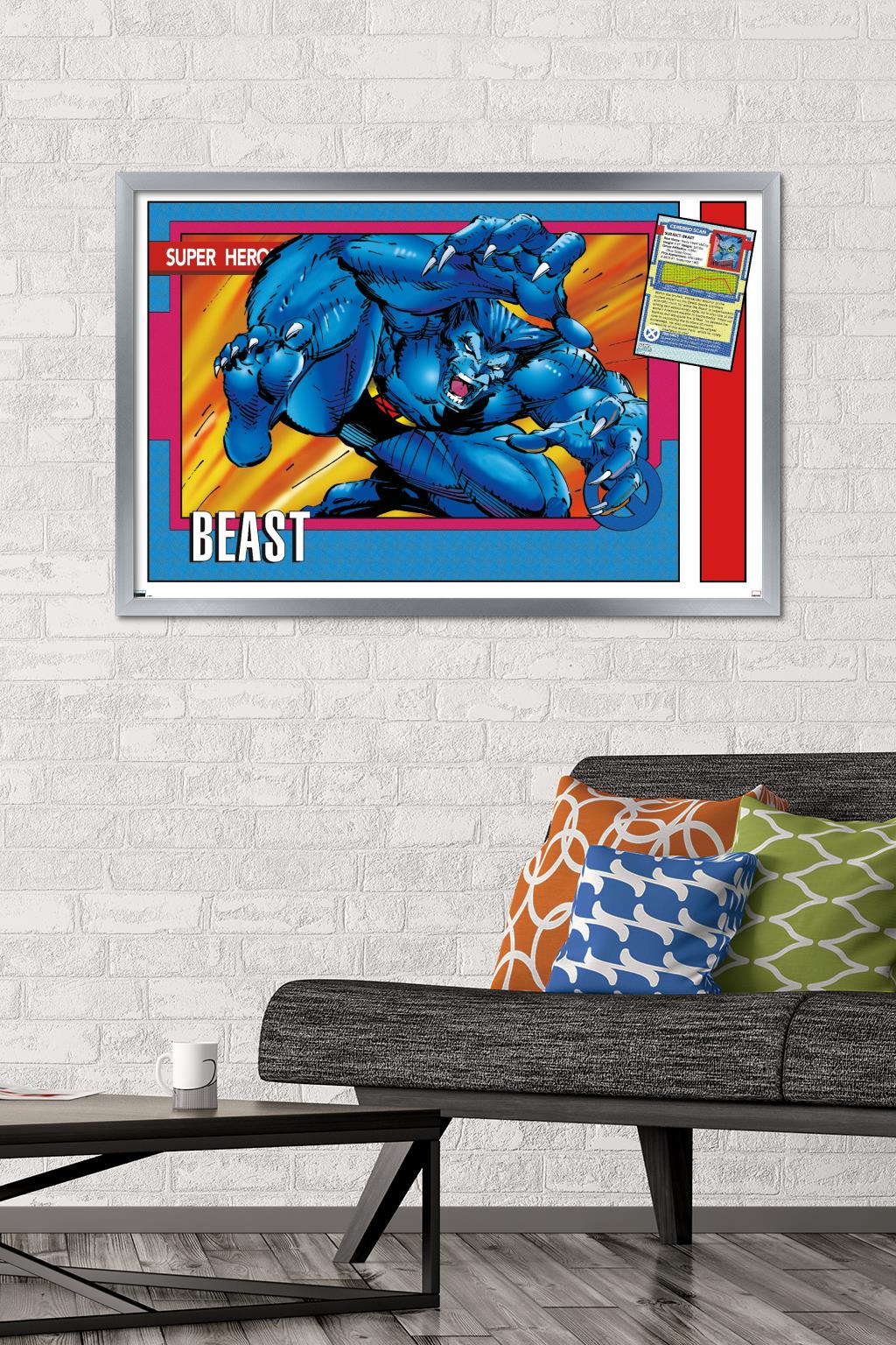Marvel Trading Cards - Beast Wall Poster, 22.375" x 34" Framed