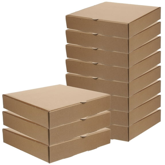 WEUVEB Portable Pizza Boxes Thick Paper For Restaurants 10Pack 9.45X9.45X1.77In