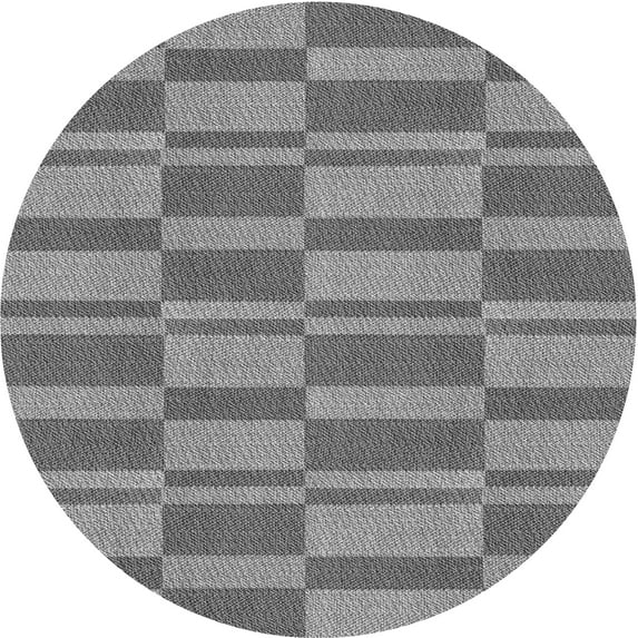 Ahgly Company Indoor Round Patterned Gray Dolphin Gray Area Rugs, 4' Round