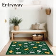 thumbnail image 3 of ODIKA 6'x9' Machine Washable Non-Slip Area Rug, Joyful Paws Starlit Floor Covering Enchanted Accessory High Traffic Rug, Green, 656158, 3 of 7