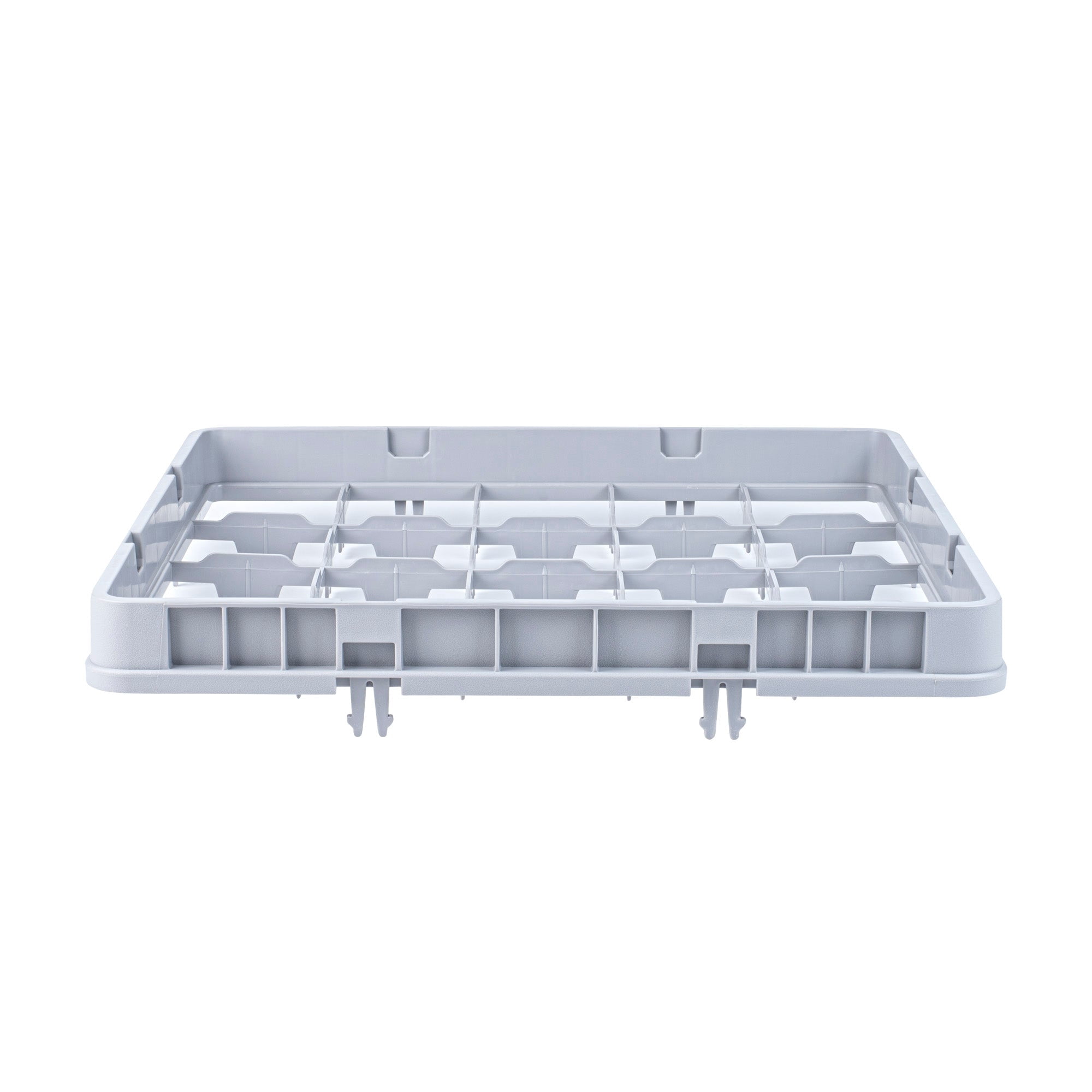 Restaurantware EXTENDER ONLY, Clean Tek Professional Half Drop Glass Rack Extender, 1 Heavy Duty Gray Polypropylene Add-On with 49 Compartments, Durable Dishwasher Extender, Rack Sold Separately