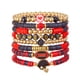 thumbnail image 2 of Pulseras Deportivas Apilables para El Día Del Juego para Mujeres y Hombres, Brazaletes con Dijes Deportivos, Pulseras para Fanáticos Del Fútbol, Accesorios para Mamás Futboleras, Regalos de Joyería,, 2 of 7