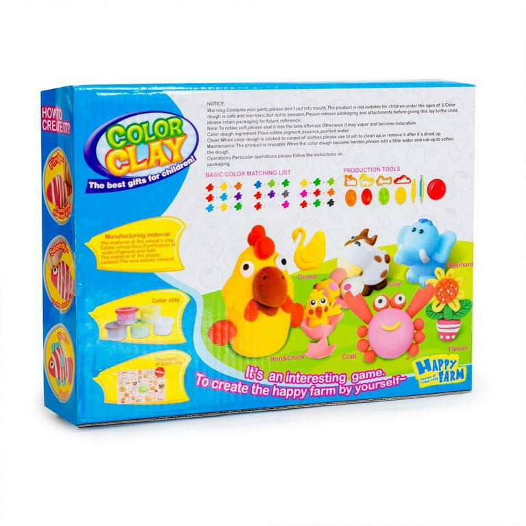 Play Baby Toys DIY Super Soft Clay Collection, Variety Pack - Happy Farm -  Creating Animals and Flowers All By Yourself - Walmart.com