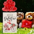 thumbnail image 4 of JOOCAR Valentine's Day Garden Flag, Hello Valentine Bike Rose Gift 12x18 Inch Double Sided Garden Flag for Outdoor Garden Holiday Yard Decoration, 4 of 5