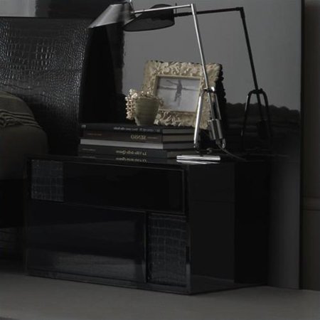 Rossetto Nightfly Right Night Stand in Black