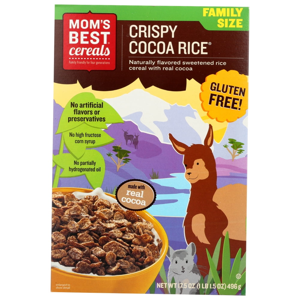MOM'S BEST CEREALS CRISPY COCOA RICE, 17.5 OZ.