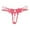 Watermelon Red, variant on Women's Crotchless Panties With Pearls Transparent Massage Function No Need To, L, Pink