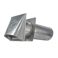 thumbnail image 1 of Builder's Best 4" Aluminum Standard Mouth Wall Vent Hood with 11.5" Tail Flapper, 1 of 4