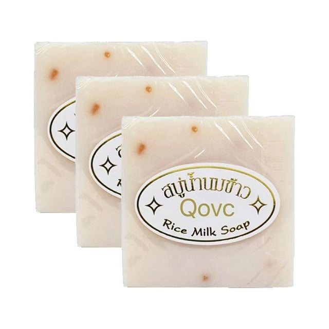 Fiudx Jabón de Arroz Tailandés, Limpiador Hidratante Blanqueador de Arroz, Barra con Proteína de Seda Natural, Fórmula Que Controla La Grasa y Minimiza Los Poros, Limpieza Facial y de Manos, Todo Tip