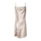 thumbnail image 3 of Gibobby Camisón de Lactancia y Maternidad para Mujer Día de San Valentín Vestido sexi con tirantes y abertura, camisón seda imitación para mujer, pijama con tirantes Halter (Oro Rosa,G), 3 of 5