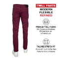 thumbnail image 2 of Access Blind Trust Slim Fit Stretch Twill Pants (Burgundy, 32x32) BTP19800, 2 of 7