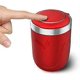 thumbnail image 4 of ZHAOCHENG Cenicero para coche con tapa, cenicero universal resistente al viento para portavasos, contenedor de basura portátil, cenicero de plástico de acero inoxidable con LED, rojo, 4 of 5