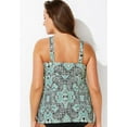 thumbnail image 3 of Swimsuits for All Women's Plus Size V-Neck Flowy Tankini Top, 3 of 6